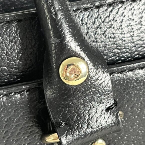 Kate Spade New York Wellesley Embossed Leather Satchel Purse Black Pink Interior - Picture 4 of 13